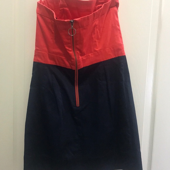 French Connection color block strapless dress, NWT - Picture 5 of 5